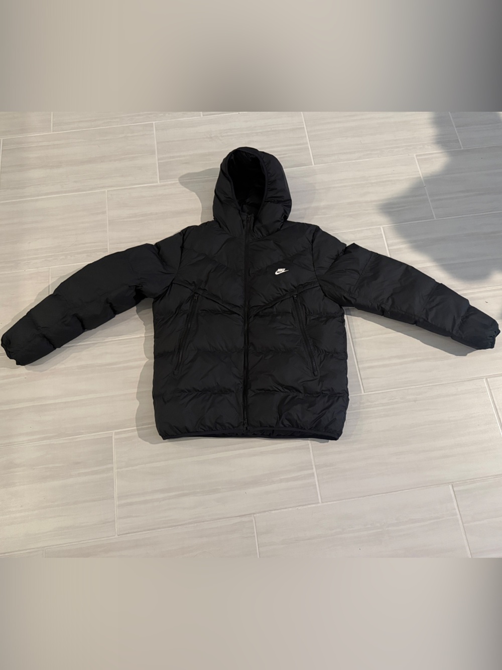 Nike Black Puffer Jacket with Hood